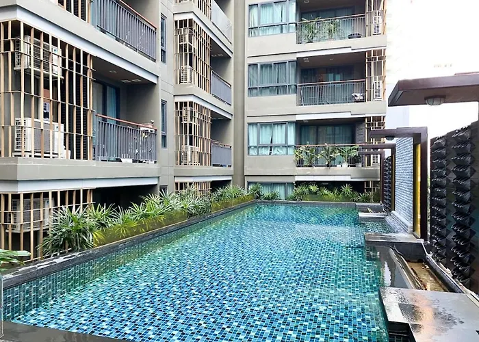 度假居 2br Modern Comfort At Vibrant Asok Bts Station 曼谷